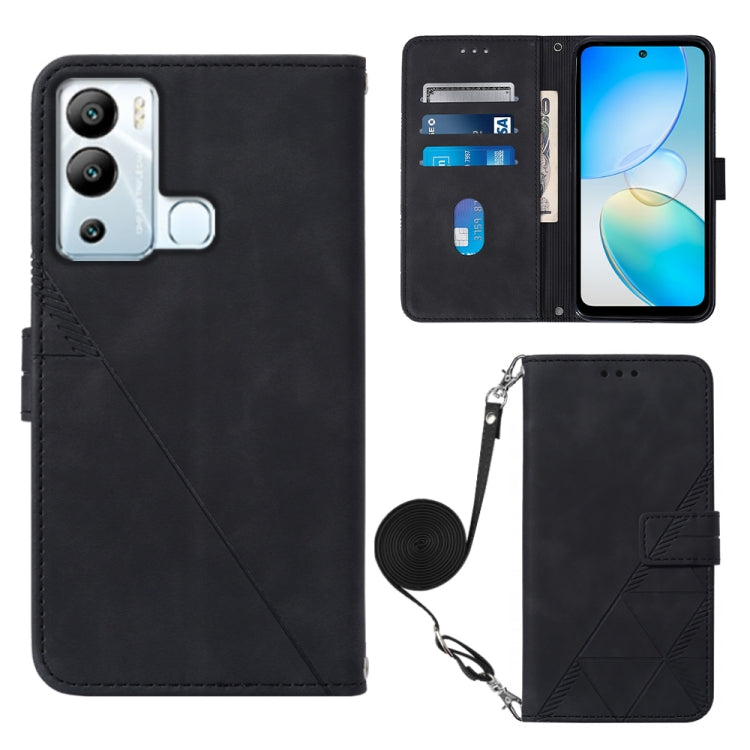 For Infinix Hot 12i X665 Crossbody 3D Embossed Flip Leather Phone Case