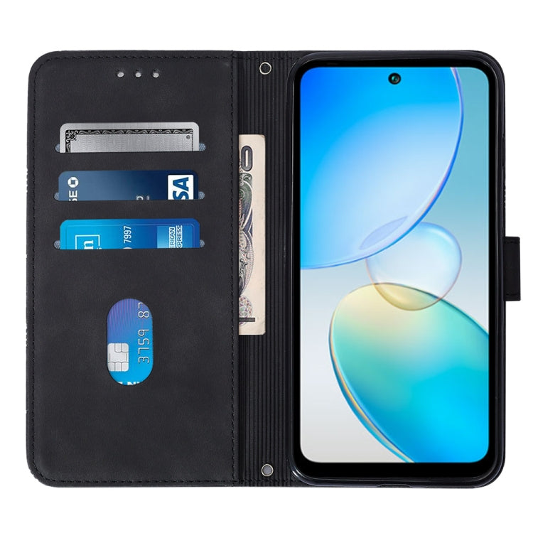 For Infinix Hot 12i X665 Crossbody 3D Embossed Flip Leather Phone Case