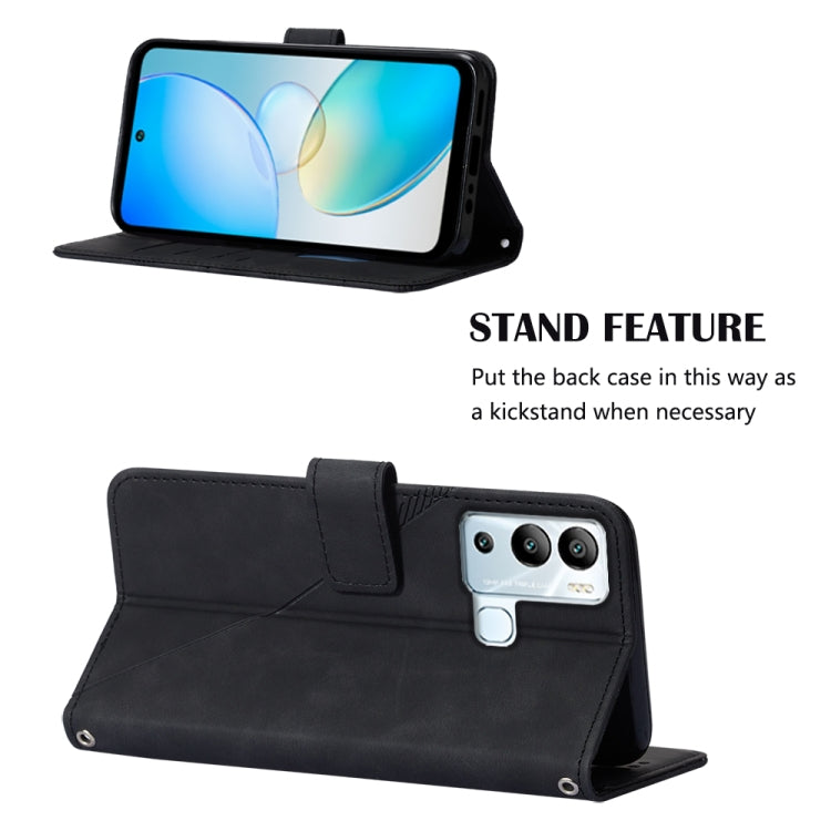 For Infinix Hot 12i X665 Crossbody 3D Embossed Flip Leather Phone Case