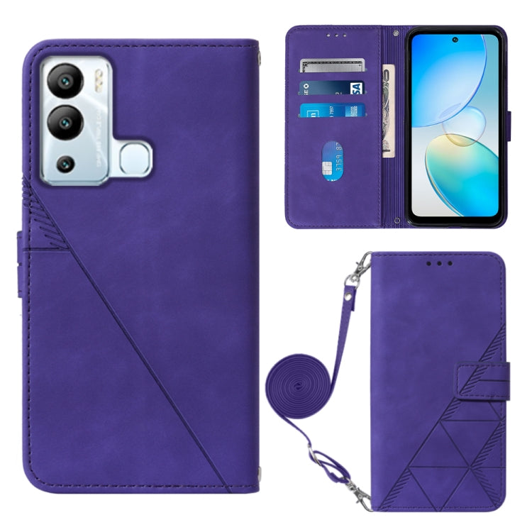 For Infinix Hot 12i X665 Crossbody 3D Embossed Flip Leather Phone Case