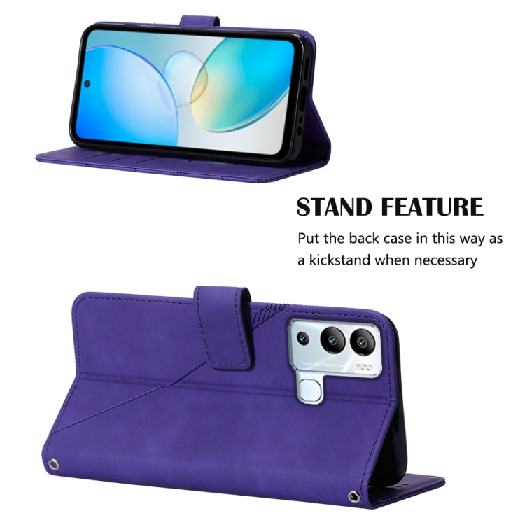 For Infinix Hot 12i X665 Crossbody 3D Embossed Flip Leather Phone Case
