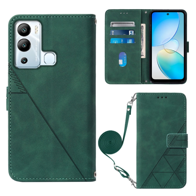 For Infinix Hot 12i X665 Crossbody 3D Embossed Flip Leather Phone Case