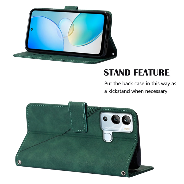 For Infinix Hot 12i X665 Crossbody 3D Embossed Flip Leather Phone Case