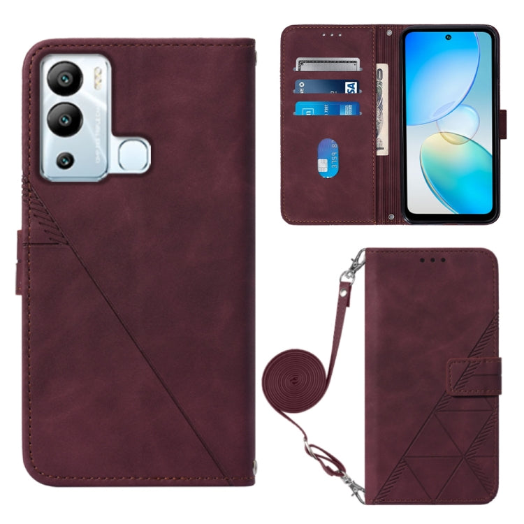 For Infinix Hot 12i X665 Crossbody 3D Embossed Flip Leather Phone Case
