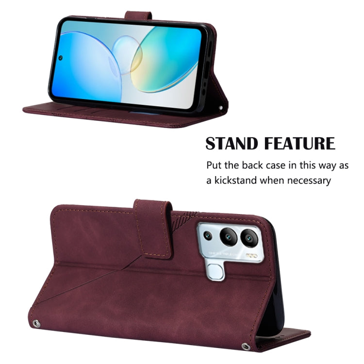 For Infinix Hot 12i X665 Crossbody 3D Embossed Flip Leather Phone Case