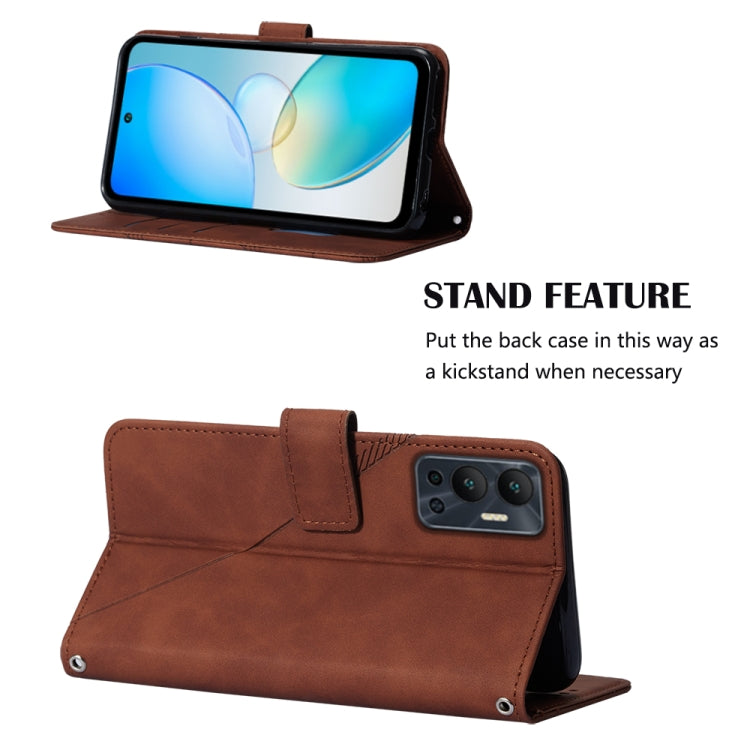 For Infinix Hot 12 X6817 Crossbody 3D Embossed Flip Leather Phone Case