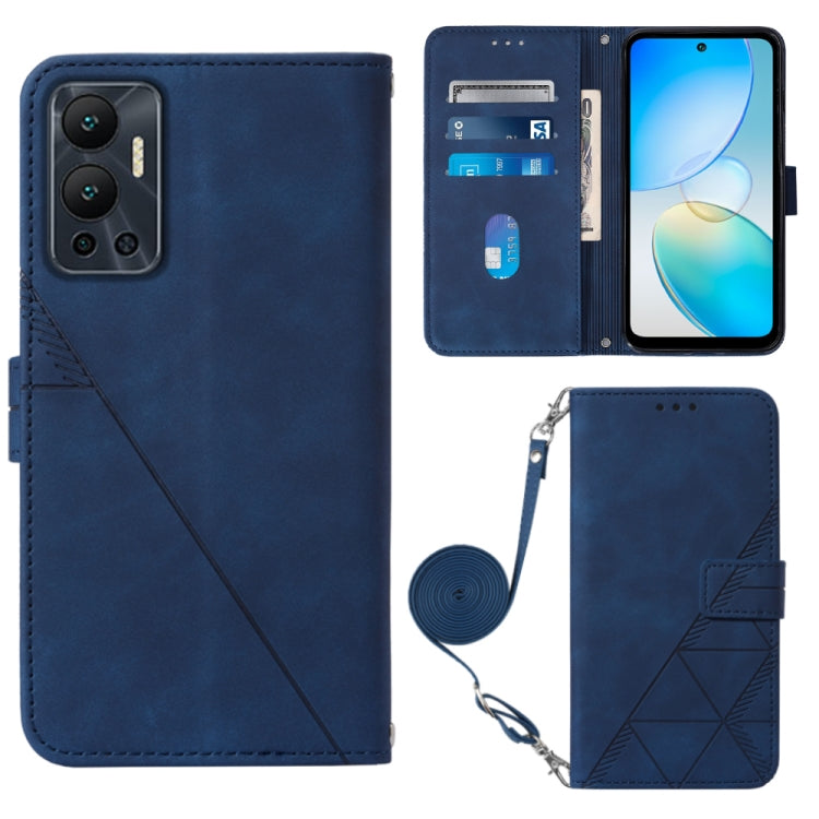 For Infinix Hot 12 X6817 Crossbody 3D Embossed Flip Leather Phone Case
