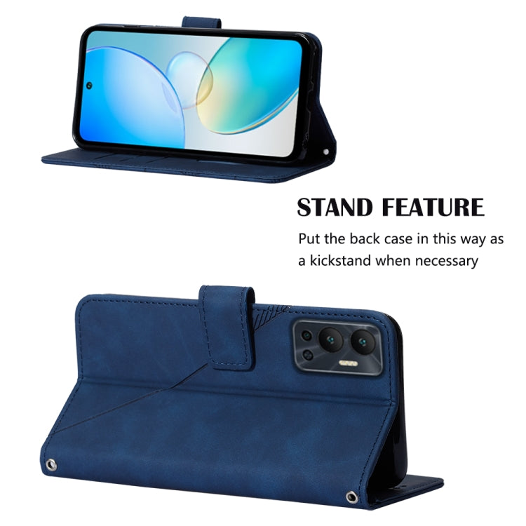 For Infinix Hot 12 X6817 Crossbody 3D Embossed Flip Leather Phone Case