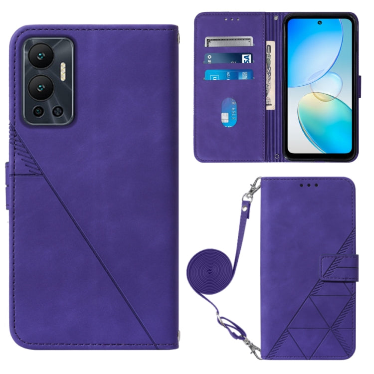 For Infinix Hot 12 X6817 Crossbody 3D Embossed Flip Leather Phone Case