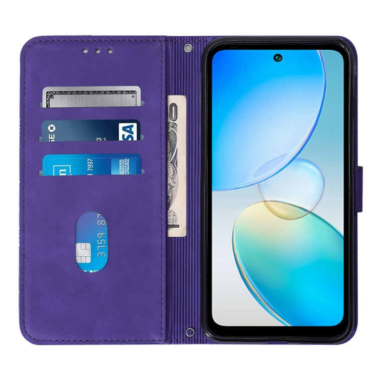 For Infinix Hot 12 X6817 Crossbody 3D Embossed Flip Leather Phone Case