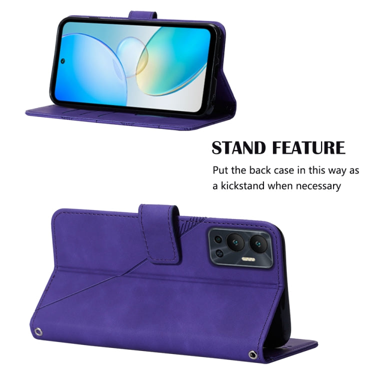 For Infinix Hot 12 X6817 Crossbody 3D Embossed Flip Leather Phone Case