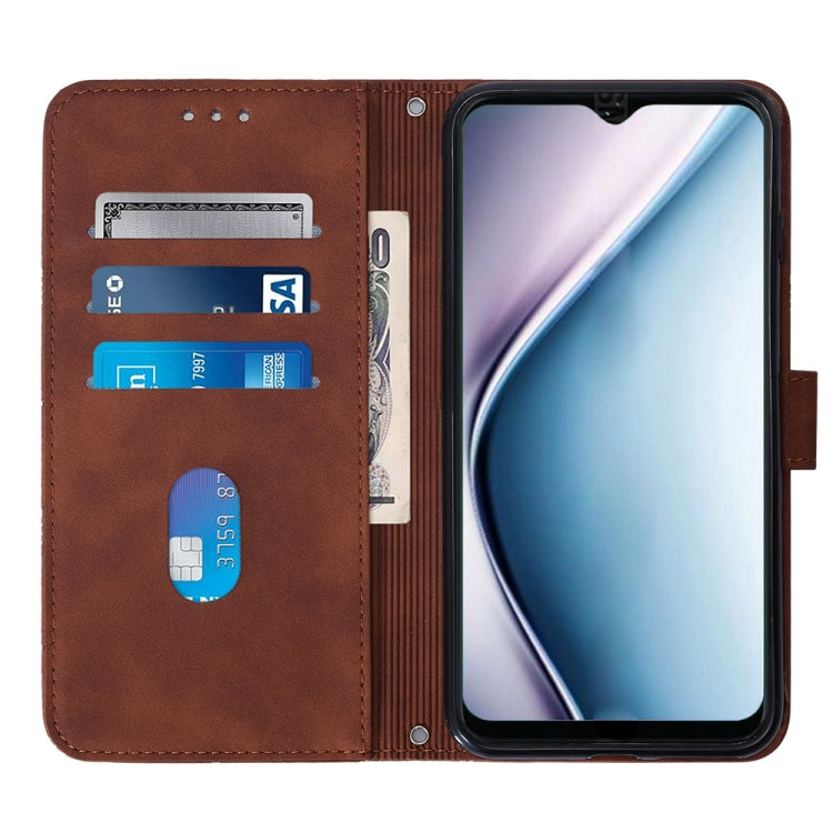 For Itel P38 / S17 / Vision 3 Crossbody 3D Embossed Flip Leather Phone Case