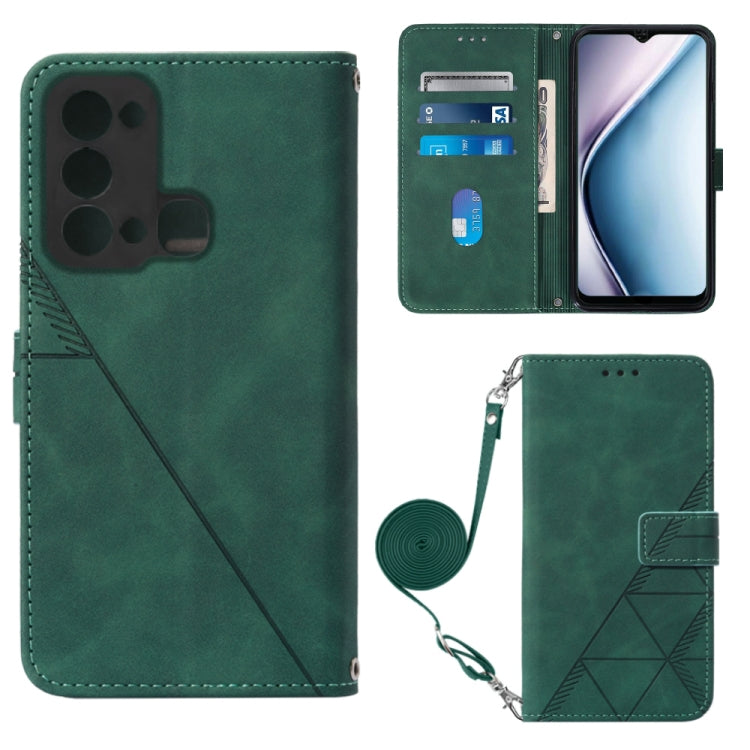 For Itel P38 / S17 / Vision 3 Crossbody 3D Embossed Flip Leather Phone Case