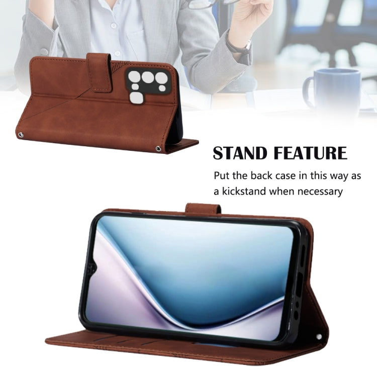 For Itel P38 / S17 / Vision 3 Crossbody 3D Embossed Flip Leather Phone Case