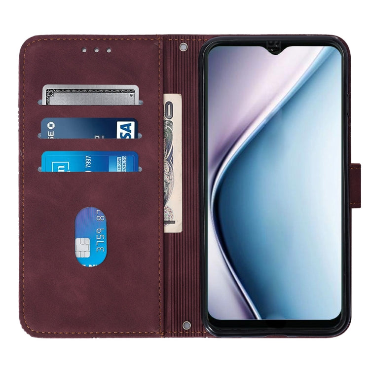For Itel P38 / S17 / Vision 3 Crossbody 3D Embossed Flip Leather Phone Case