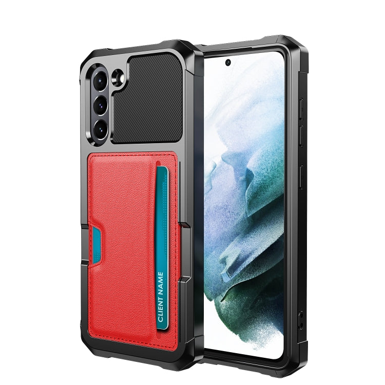 For Samsung Galaxy S21 FE 5G ZM02 Card Slot Holder Phone Case