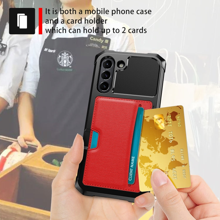 For Samsung Galaxy S21 FE 5G ZM02 Card Slot Holder Phone Case