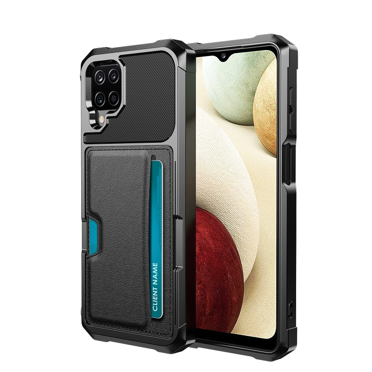 For Samsung Galaxy A12 ZM02 Card Slot Holder Phone Case