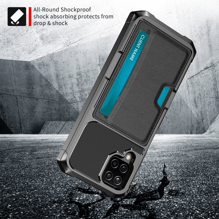 For Samsung Galaxy A12 ZM02 Card Slot Holder Phone Case