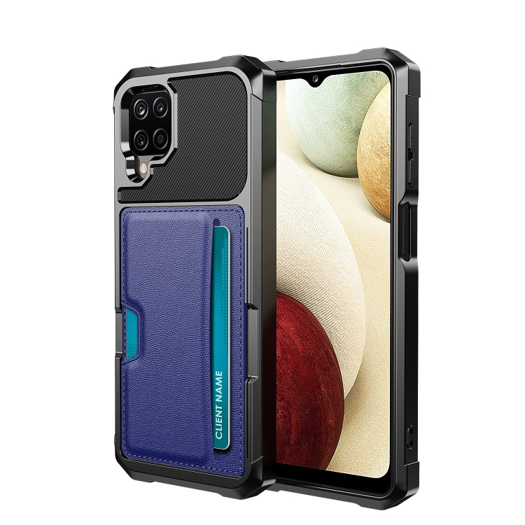 For Samsung Galaxy A12 ZM02 Card Slot Holder Phone Case