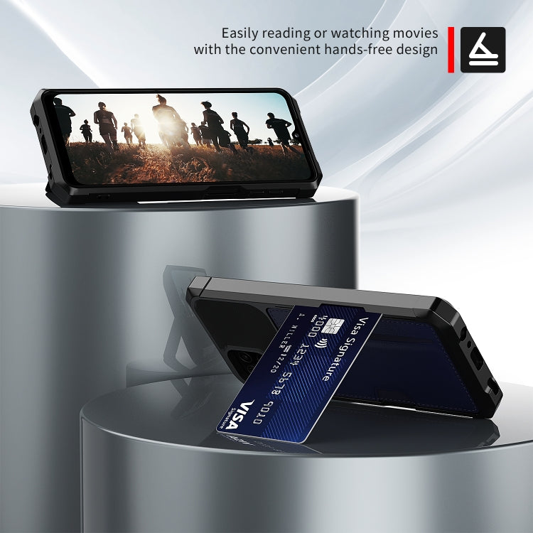 For Samsung Galaxy A12 ZM02 Card Slot Holder Phone Case