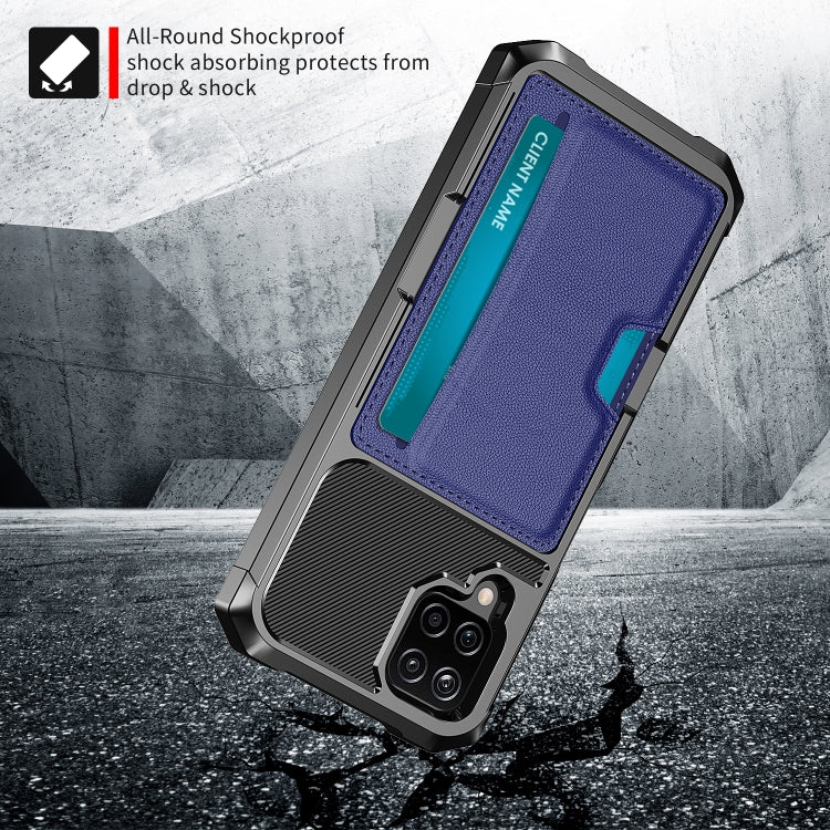 For Samsung Galaxy A12 ZM02 Card Slot Holder Phone Case