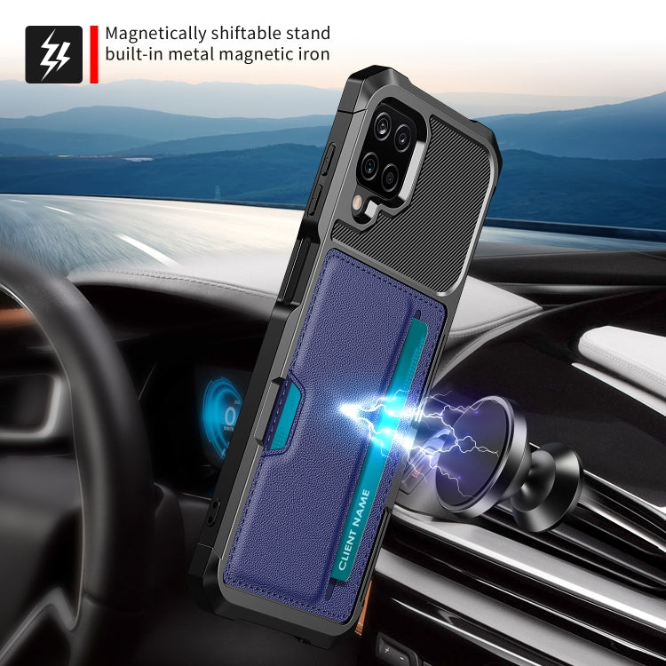 For Samsung Galaxy A12 ZM02 Card Slot Holder Phone Case