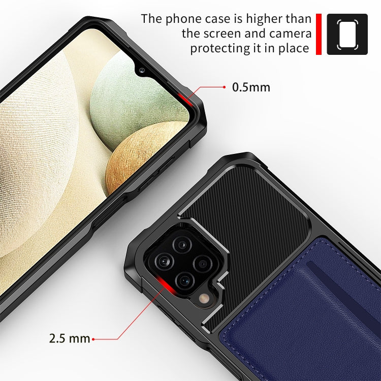 For Samsung Galaxy A12 ZM02 Card Slot Holder Phone Case