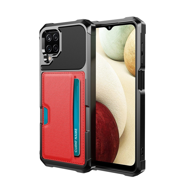 For Samsung Galaxy A12 ZM02 Card Slot Holder Phone Case