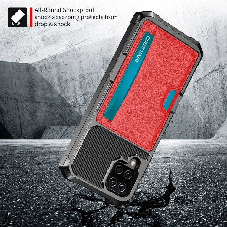 For Samsung Galaxy A12 ZM02 Card Slot Holder Phone Case