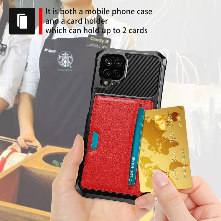 For Samsung Galaxy A12 ZM02 Card Slot Holder Phone Case