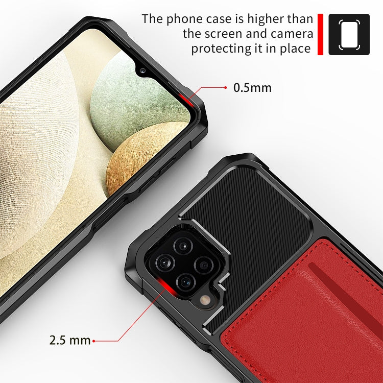 For Samsung Galaxy A12 ZM02 Card Slot Holder Phone Case