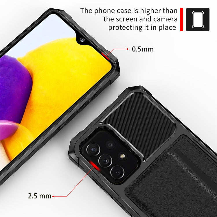 For Samsung Galaxy A33 5G ZM02 Card Slot Holder Phone Case(Black)