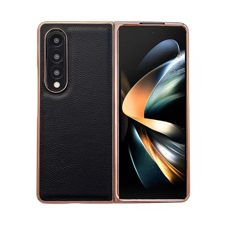 For Samsung Galaxy Z Fold4 Skyline Series Nano Electroplating PU Phone Case