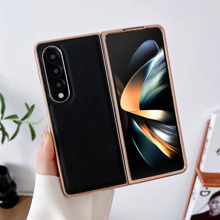 For Samsung Galaxy Z Fold4 Skyline Series Nano Electroplating PU Phone Case