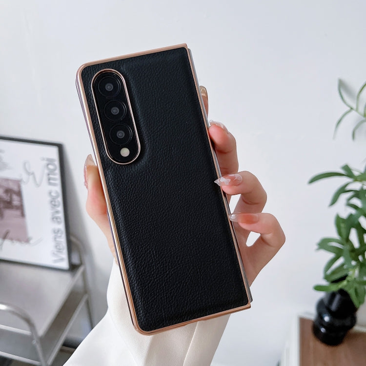 For Samsung Galaxy Z Fold4 Skyline Series Nano Electroplating PU Phone Case