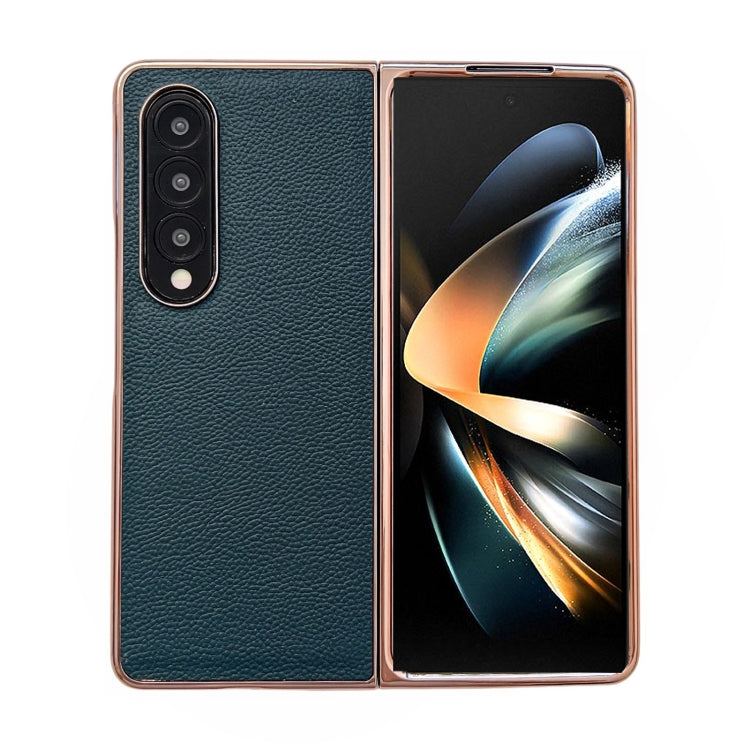 For Samsung Galaxy Z Fold4 Skyline Series Nano Electroplating PU Phone Case
