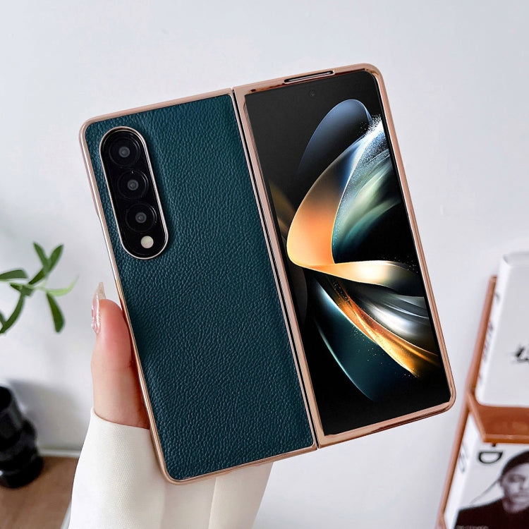 For Samsung Galaxy Z Fold4 Skyline Series Nano Electroplating PU Phone Case