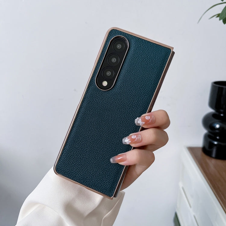 For Samsung Galaxy Z Fold4 Skyline Series Nano Electroplating PU Phone Case
