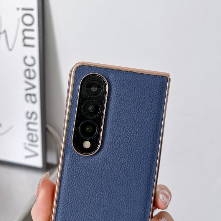 For Samsung Galaxy Z Fold4 Skyline Series Nano Electroplating PU Phone Case