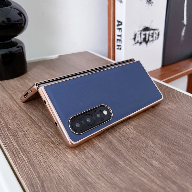 For Samsung Galaxy Z Fold4 Skyline Series Nano Electroplating PU Phone Case