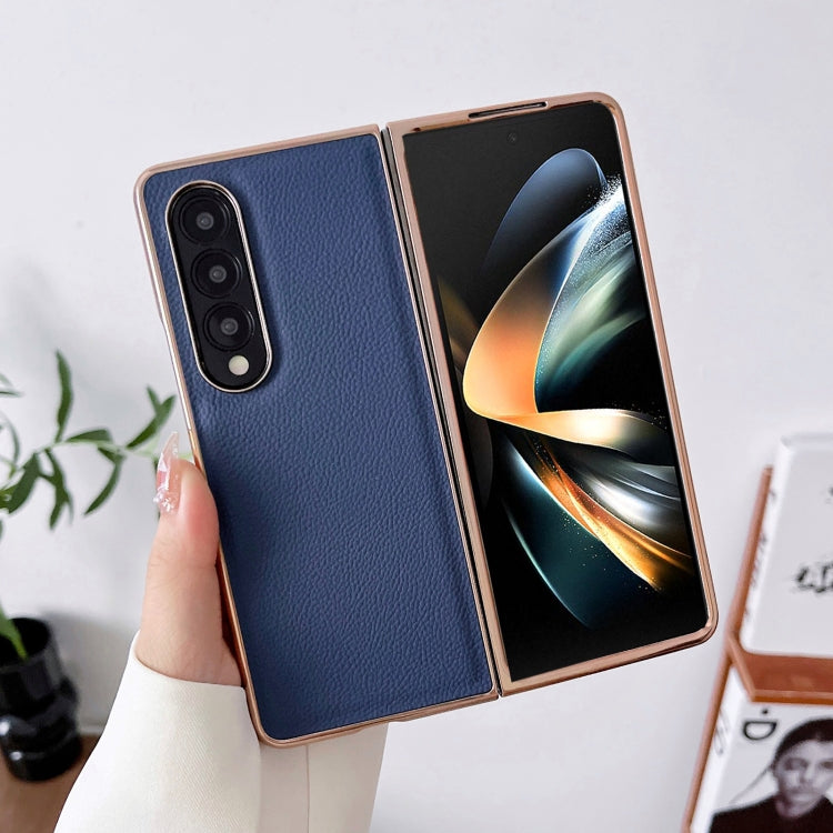 For Samsung Galaxy Z Fold4 Skyline Series Nano Electroplating PU Phone Case