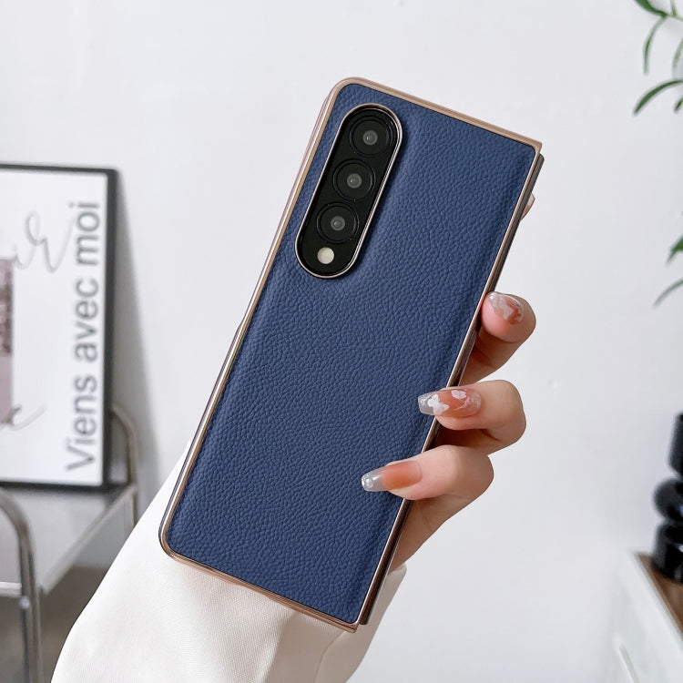 For Samsung Galaxy Z Fold4 Skyline Series Nano Electroplating PU Phone Case