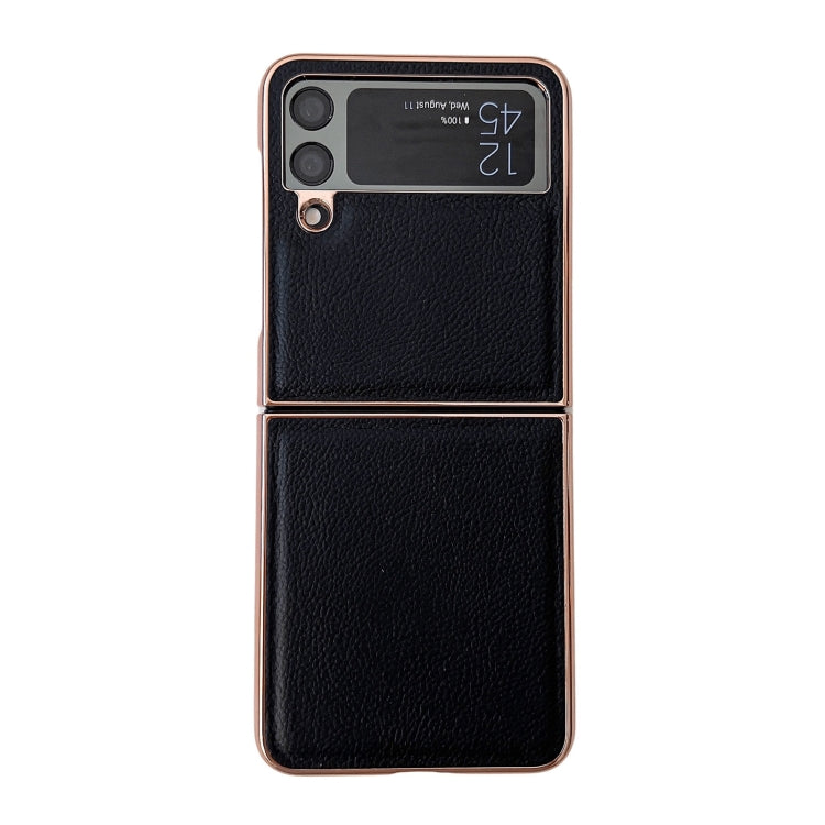 For Samsung Galaxy Z Flip4 Skyline Series Nano Electroplating PU Phone Case
