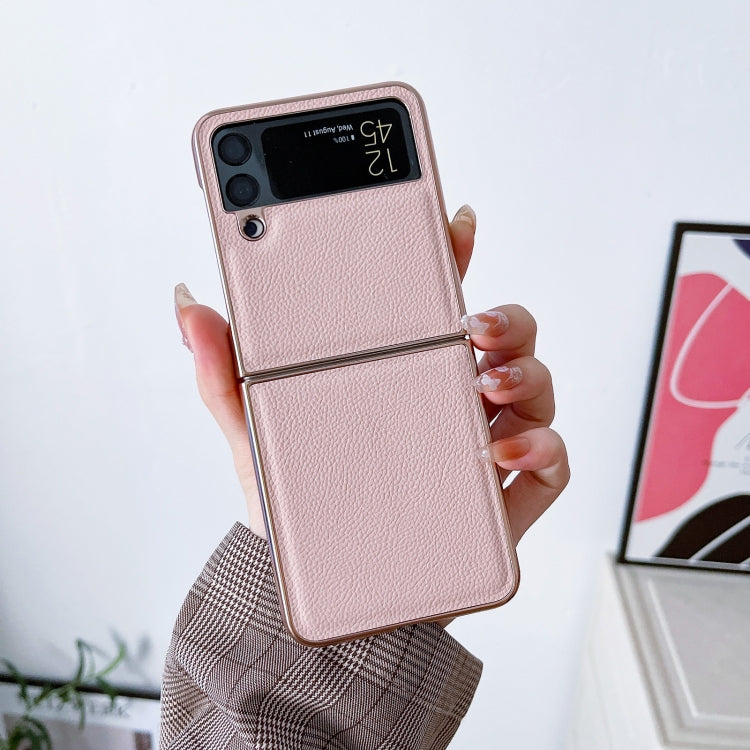 For Samsung Galaxy Z Flip4 Skyline Series Nano Electroplating PU Phone Case