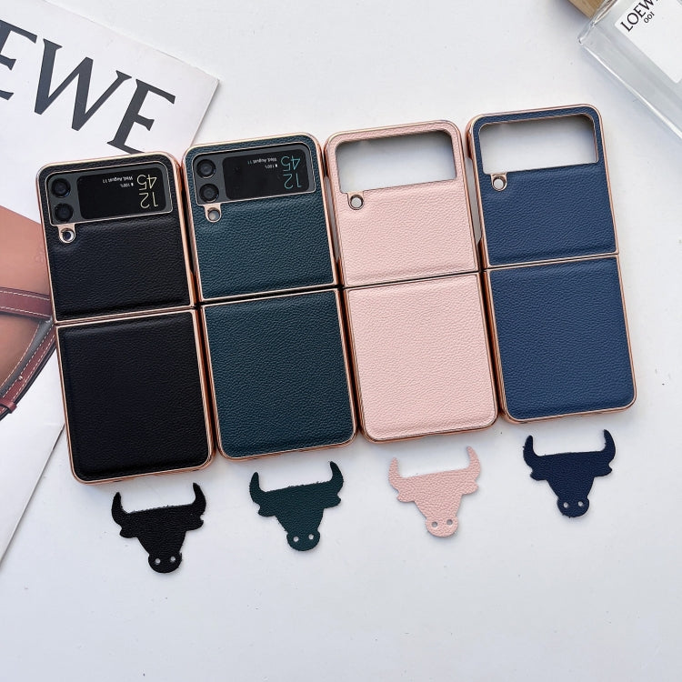 For Samsung Galaxy Z Flip4 Skyline Series Nano Electroplating PU Phone Case