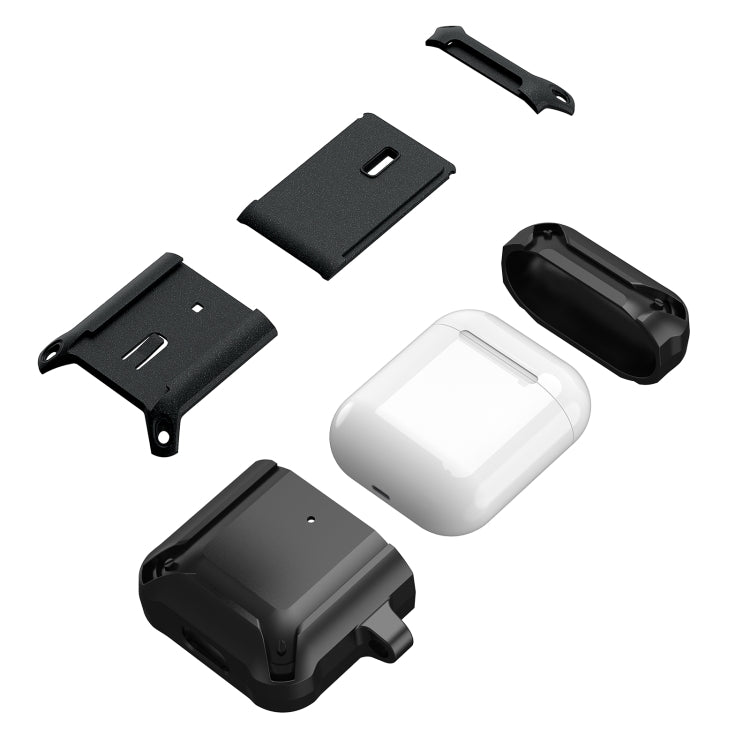 For AirPods 1 / 2 Sliding Buckle Wireless Earphone Protective Case with Hook