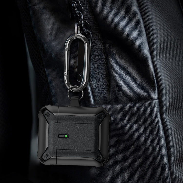 For AirPods 1 / 2 Sliding Buckle Wireless Earphone Protective Case with Hook