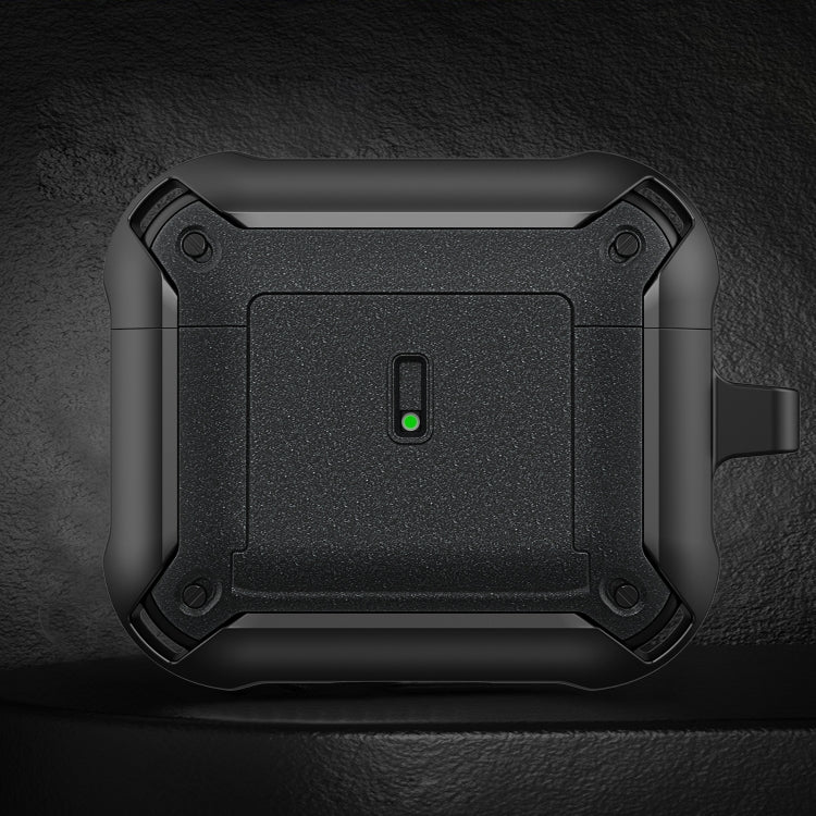 For AirPods 3 Sliding Buckle Wireless Earphone Protective Case with Hook