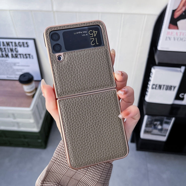 For Samsung Galaxy Z Flip4 Star Series Nano Electroplating PU Phone Case
